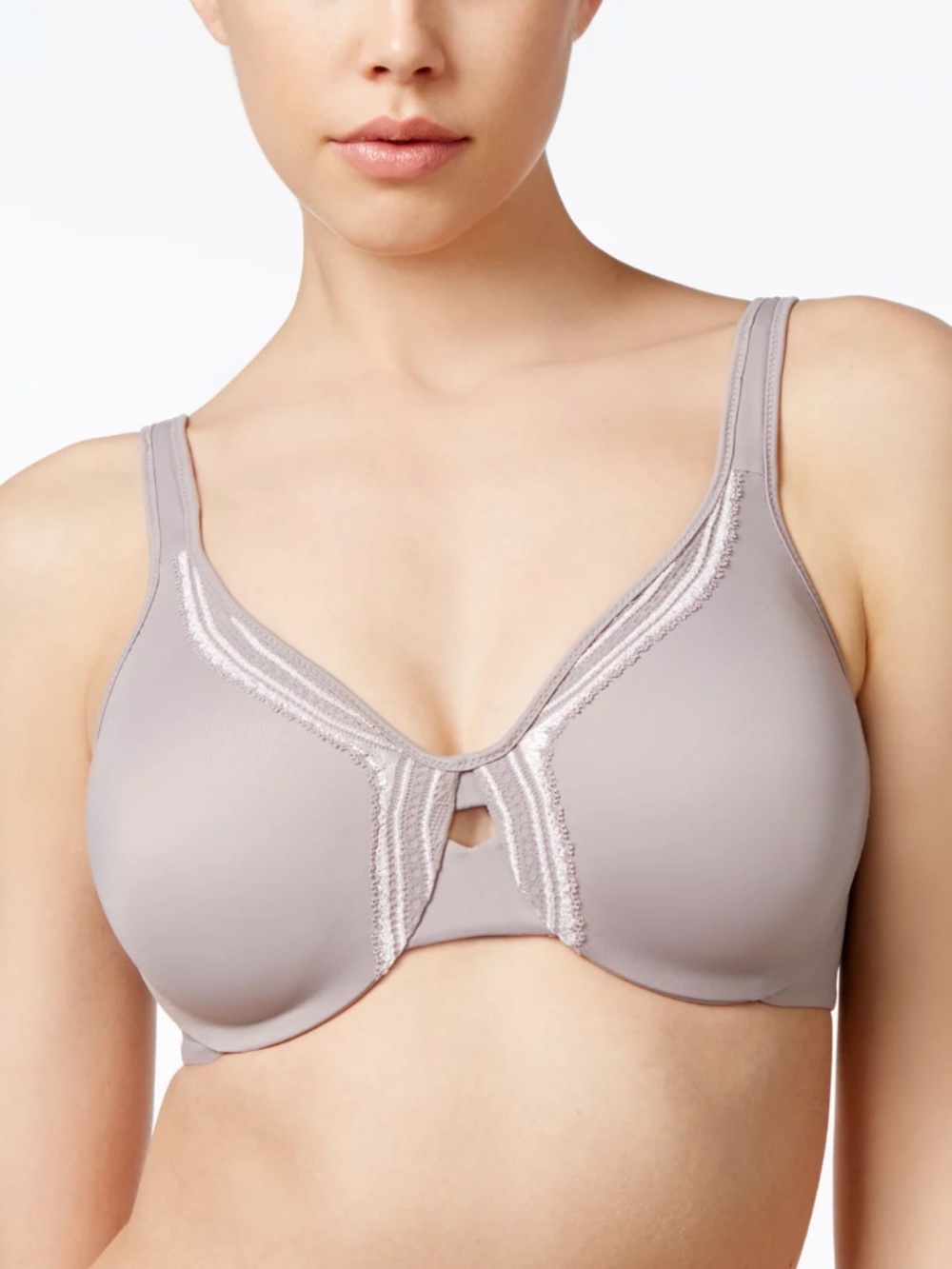 Olga Lace Necklace Minimizer Bra– Mink – Women's 36DDD – NWT